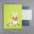 thumbnail image 4 of Fiudx Tarjeta de Felicitación de Pascua, Diseño de Corgi Estéreo 3D, Arte Colorido y Brillante, Regalo Especial con Sobre, Perfecta para San Valentín, Cumpleaños y Día de La Madre, Fácil de Personali, 4 of 7