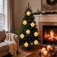 thumbnail image 4 of Ltvvegg Christmas Balls Ornaments, 4.72in Large Christmas Decorations Tree Shatterproof Christmas Ball Ornaments for Wedding Holiday Halloween Party Indoor Outdoor Decor, Gold, 4 of 7