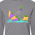 thumbnail image 4 of Inktastic Cute Frogs in a Umbrella with Boots Long Sleeve T-Shirt, 4 of 5