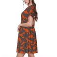 thumbnail image 2 of Disketp Crayfish para Vestido de Manga Corta para Mujeres, Vestidos de Verano para Mujeres, Casual y Holgado para la Playa, 2 of 6