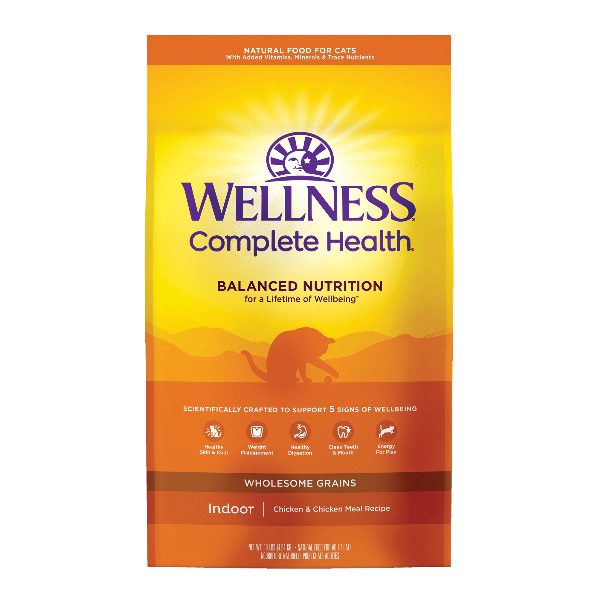 Wellness Complete Health Natural Dry Cat Food, Indoor Chicken Recipe