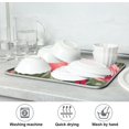 thumbnail image 7 of Pink Flamingo Dish Drying Mat, Absorbent Microfiber Pad Protector For Kitchen Counter Top Mat Dish Drainboard 18x24in, 7 of 7