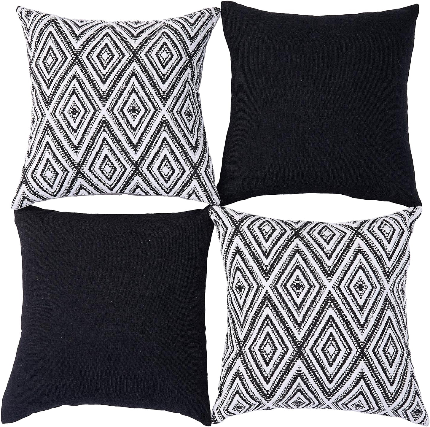 Wehilion Decorative Throw Pillow Covers Set of 2/4 Couch Pillows Linen Cushion Cover for Couch Sofa Living Room, 18"x18" inch
