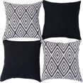 thumbnail image 3 of SUSIELADY Throw Pillow Covers Set of 4, 18"x18" Linen Decorative Square Couch Sofa Cushions, Accent Home Decor, Living Room, Bedroom, Chair, Black, 3 of 7