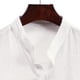 thumbnail image 5 of Playeras Cuello Redondo Hombre Casual Color Sólido Solapa Rayas Camisa De Manga Larga Blusa Superior, 5 of 7