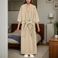thumbnail image 2 of Celivon Terry Cloth Robes For Women Spring Autumn Long Pajamas Smooth Absorbent Quick Drying Short Sleeved Robe Bathrobe, 2 of 4