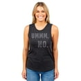 thumbnail image 2 of Ummm NO Women's Fashion Sleeveless Muscle Workout Yoga Tank Top Charcoal Grey Medium, 2 of 3