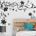 thumbnail image 5 of Gerich Flower Vine Removable Wall Decals Butterflies Flying Wall Stickers Decors Wall Art Stickers for Bedroom Living Room Sofa Backdrop TV Wall Decor, 5 of 7