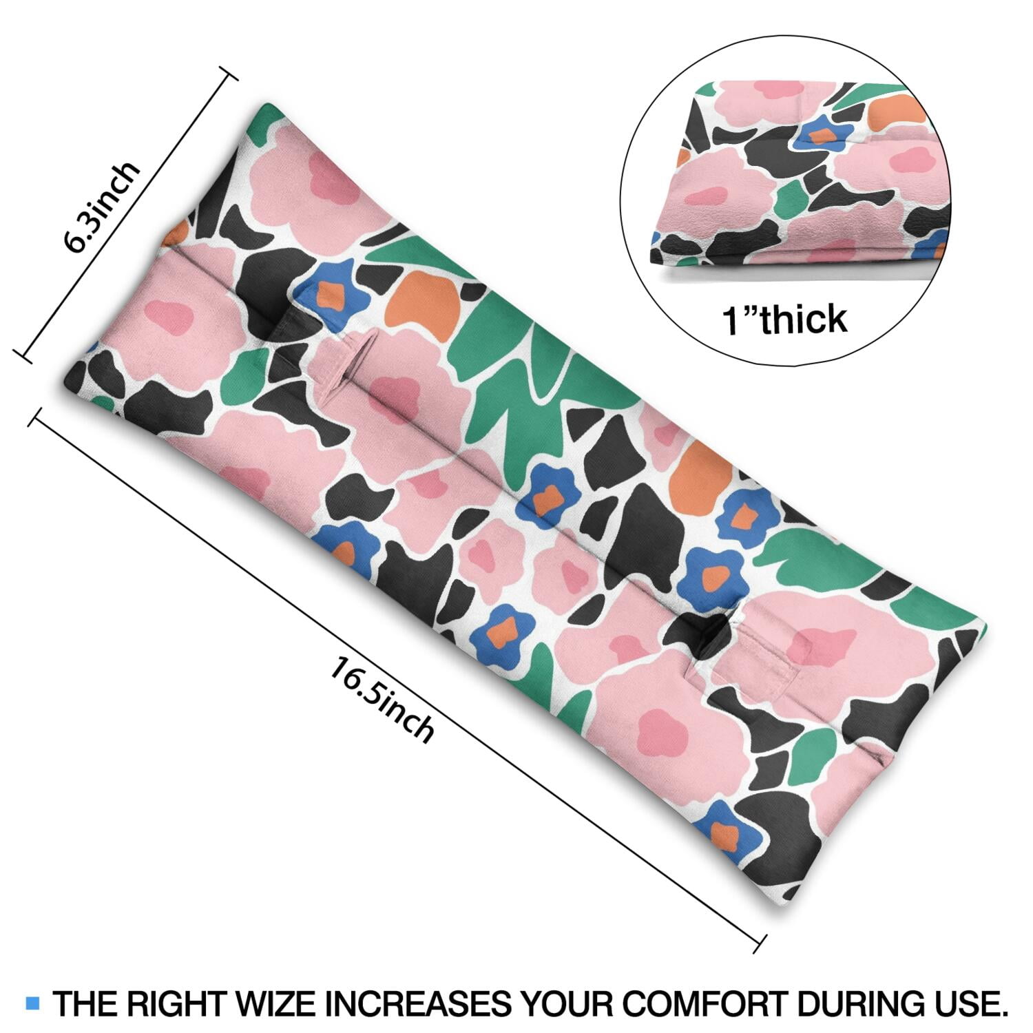 Aesthetic Watercolor Floral Mastectomy Pillow - Post Surgery Seatbelt Cushion for Women