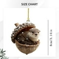 thumbnail image 3 of 5PC Xmas Tree Animal Ornaments – Cozy Christmas Ornaments Acrylic Cute Animal Christmas Trees Hanging Decorations Rustic Nature Themed Home Decor Animal Lovers, 3 of 5