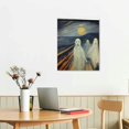thumbnail image 2 of JRXY The Scream Poster Canvas Vintage Art Home Decor 16x20, Halloween Ghost Theme, Lobby Dining Room Party Decoration 16x20in, 2 of 3