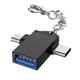 thumbnail image 1 of Adaptador, convertidor OTG de carcasa de aleación de aluminio de 2 piezas con cadena de calidad superior, 1 of 9