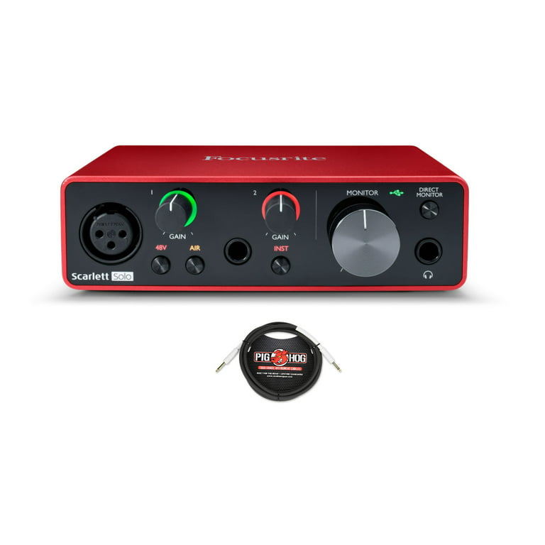 Focusrite Scarlett Solo (4th Gen) USB Audio Interface USB-C CABLE KIT –  Kraft Music