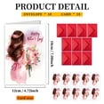 thumbnail image 4 of 10 Pack Watercolor Mother's Day Cards Set, Floral Woman Art Greeting Cards with Red Envelopes, Assorted Thank You Cards for Mom, Grandma & Her on Mother's Day 4.72x7.08 Inch, 4 of 8