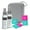 Grey, variant on OPTIPAK Sparkle Anti-Reflective Lens Cleaner Spray Kit - (2) 2oz Glasses Cleaner Spray, (5) Pre-Moistened Lens Wipes & (1) Multipurpose Pouch for Eyeglasses, Lenses & Camera Cleaning Kit(8 Piece Set)