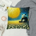 thumbnail image 2 of Orinice Panda, Flowers, Moon/Sun Graphic Decorative Men Women Boy Girl Room Cushion Throw Pillow Cover for Home Couch Living Room Bed Sofa Printed on Both Sides Spring Pillow Case 1PC 22x22in, 2 of 5