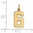 thumbnail image 2 of Beautiful 14ky Casted Medium Polished Number 6 Charm, 2 of 2