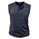 thumbnail image 3 of pstuiky Camiseta sin mangas para hombre, Camiseta sin mangas con cuello redondo, sin mangas, con bolsillos y botones, versátil, de color liso, a la moda para hombre Chaleco de hombre xl, 3 of 5