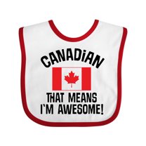 Inktastic Canada Flag Awesome Canadian Boys or Girls Baby Bib