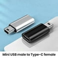 thumbnail image 7 of USB C Type.C Female to Mini USB 2.0 Male Charge Data Adapter Sync NEW, 7 of 7
