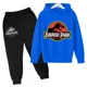 thumbnail image 5 of Sudadera con capucha y pantalón de dinosaurio de dibujos animados para niños, sudadera con capucha Jurassic World Dominion, ropa para niños de 4 a 14 años, traje de manga larga para otoño, 5 of 5