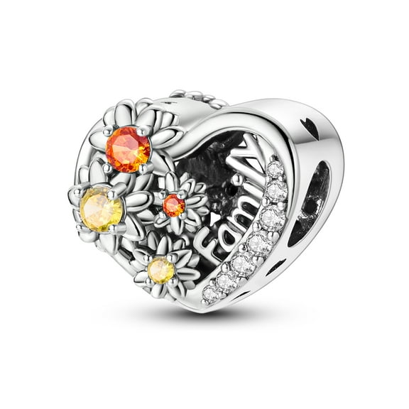 MULA 925 Sterling Silver Charms for Women Sunflower Beads for Bracelet and Necklace Gift for Her