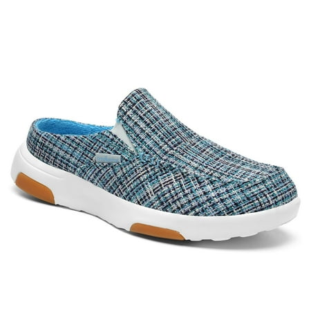 OrthoComfoot Women s Slippers with Arch Support  Comfortable Slip On Shoes for Plantar Fasciitis  Orthopedic Boat Loafers for Foot and Heel Pain Relief