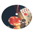 thumbnail image 3 of Kll 30" Christmas Tree Skirt Casino Poker Chips Xmas Tree Skirts Mat For New Year Xmas Holiday Party Indoor Outdoor Home Decoration, 3 of 9