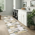 thumbnail image 2 of GlowSol 2'x6' Runner Rug Modern Geometric Washable Non Slip Bedroom Rug Soft Low Pile Runner Rug for Hallway Kitchen Laundry Room, Gray, 2 of 8