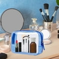 thumbnail image 6 of Clear Makeup Bag, Clear Travel Bags for Toiletries, Transparent Cosmetic Bag, Portable Multifunction Women Girls Toiletry Bag, Cosmetic Case Blue, 6 of 9
