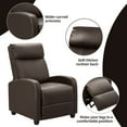 thumbnail image 5 of Homall Adjustable PU Leather Adjustable with Upgraded Footrest Recliner Black, 5 of 8