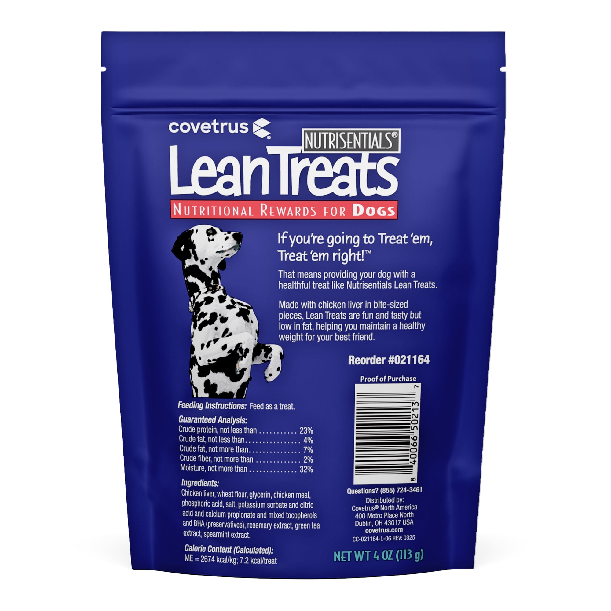 Covetrus Nutrisential Lean Treats for Dogs - Soft Dog Treats for Small & Medium Dogs - Nutritional Low Fat Bite Size K9 Treats - Chicken Flavor - 3 Pack - 4oz