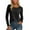 Black, variant on MIXUE Boho Tops For Women Autumn Winter Solid Color Round Neck Long Sleeve Casual Basic Pullover Shirts For Women Tshirts Streetwear,Black,XL