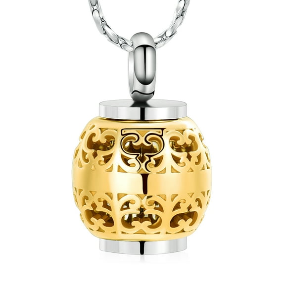 Lantern Necklace for Cremation Ashes Perfume Hair Urn Pendant Memorial Jewelry Keepsake Urn for Ashes Flower