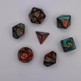 thumbnail image 2 of 7x Polyhedral Dices Smooth D4-D20 for Math d4 d8 Teaching Bar Table Board Games Red Green, 2 of 7