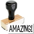 thumbnail image 1 of Large Amazing Rubber Stamp, Wooden Handle Rubber Stamp, Laser Engraved Dies, Impression Size 7/8" tall x 2-1/4”, Uses a Separate Stamp Pad, 1 of 10