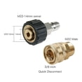 thumbnail image 4 of High Pressure Washer Adapter Set 5000PSI M22 14mm Swivel Quick Connect Kit, 4 of 9