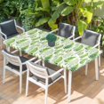 thumbnail image 2 of Spring Leaves Table Cloths for 3 Foot Rectangle Tables, Pastoral Garden Botanical Watercolor Patio Waterproof Elastic Fitted Tablecloths, Washable Rectangular Table Cover for Camping, 2 of 8
