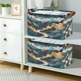 thumbnail image 2 of Yayeee Foldable Storage Basket for Shelves with Handles Waterproof Cloth Bins, Green Mountains, 2 of 7