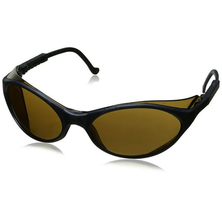 S1623 Bandit Safety Eyewear, Slate Blue Frame, Espresso Ultra-Dura Hardcoat Lens, Contemporary, wraparound styling By Uvex