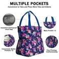 thumbnail image 3 of Pioneer Flower Floral Print Pattern Drawstring Lunch Bag Women - Drawstring Lunch Bag Insulated for Work Office - Stain-Resistant Large Lunchbags for Women with Multi-Pockets, 3 of 6