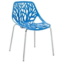 Modway Stencil Dining Side Chair in Blue