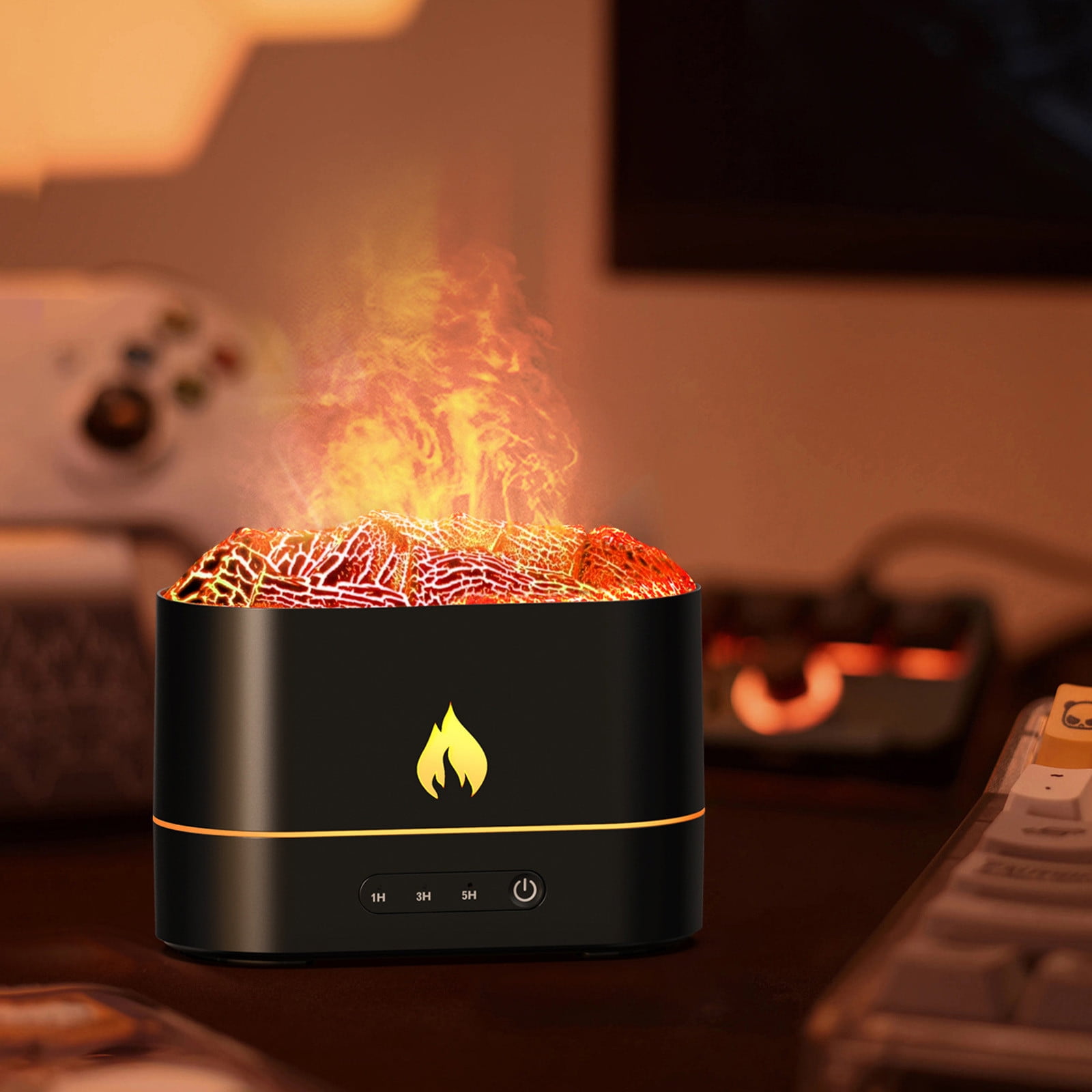 YZEGDCH Cool Mist Humidifier Clearance,250Ml Flame Volcano Humidifier Aromatherapy Machine,Quiet Vaporizer Humidifiers for Home,Baby Room