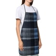 thumbnail image 5 of Anti-Fouling Belt Pocket Elasticated Apron - Non-Slippery Non-Fading Non-Shrinking Non-Crinkly Water-Repellent Darkslateblue Buffalo Plaid Check Tartan Scotland_2, 5 of 8
