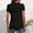 Black, variant on SXCXLSA Women Short Sleeve Hoodie Casual Solid Color Pocket TShirt Lightweight Zipper Detail Hooded Top Summer Sporty Relaxed Fit Blouse Breathable Comfortable Ladies Active