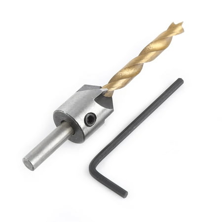 

Countersink Drill Bit Carpentry Woodworking Boring Tool Round Shank With Hex Key (8mm)
