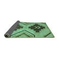 thumbnail image 2 of Ahgly Company Indoor Rectangle Abstract Turquoise Blue Modern Area Rugs, 2' x 5', 2 of 4