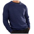 thumbnail image 3 of uikmnh Men's Autumn and Winter Simple Solid Color Knit Sweater Pullover, 3 of 6