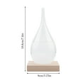 thumbnail image 1 of Glass Drop shaped  Bottle Desktop Weather Station Predictor with LED Wooden Base M, 1 of 7