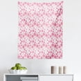 thumbnail image 1 of Geometric Tapestry, Bubbly Pinkish Circles with Blank Little Dots Girl Themed Forms, Fabric Wall Hanging Decor for Bedroom Living Room Dorm, 5 Sizes, Pink Rose, by Ambesonne, 1 of 1